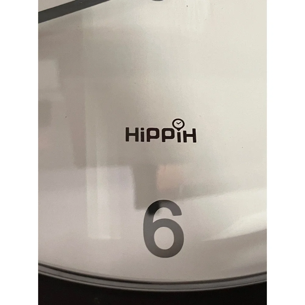 HippiH 10 Inch Silent Non Ticking Wall Clock Black Minimalist Modern Analog